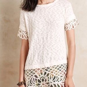 Anthro Saturday Sunday Spalliera Tunic Cream Lace